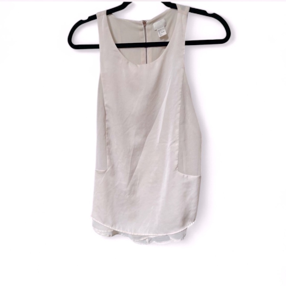 H&M Sleeveless Blush Pink Tapered Flowy Tank Blouse